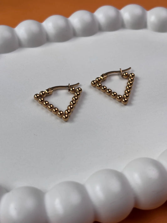 18kt Gold Plated Triangle Earrings