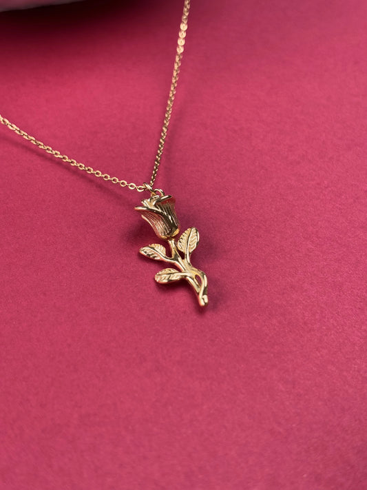 18kt Gold Plated Rose Necklace