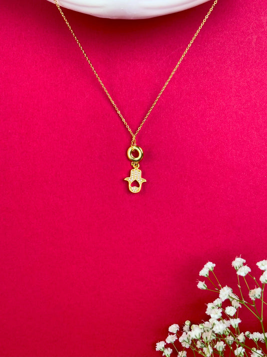 18kt Gold Plated Hamsa Necklace